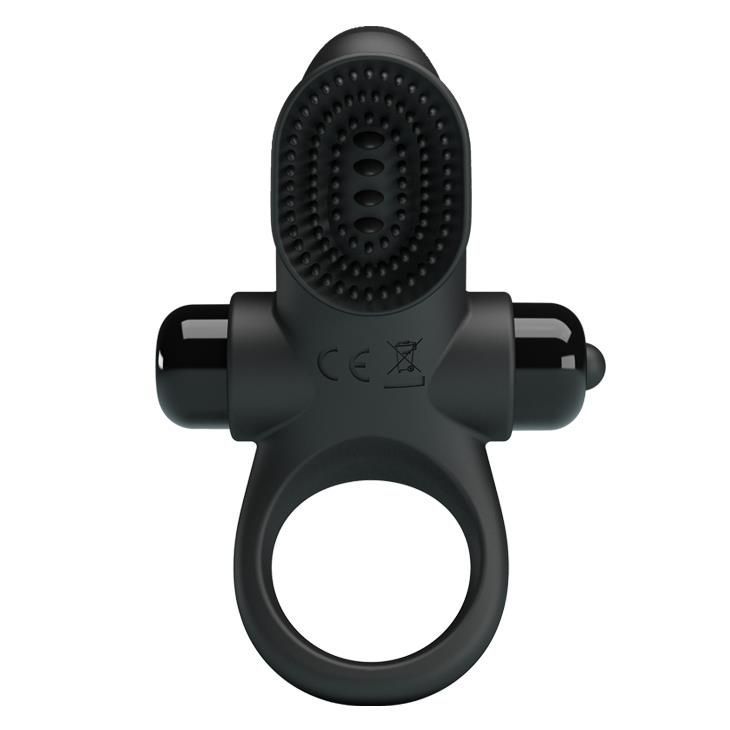 Эрекционное кольцо Pretty Love Vibrant Penis Ring II, 8,6 см (черный)