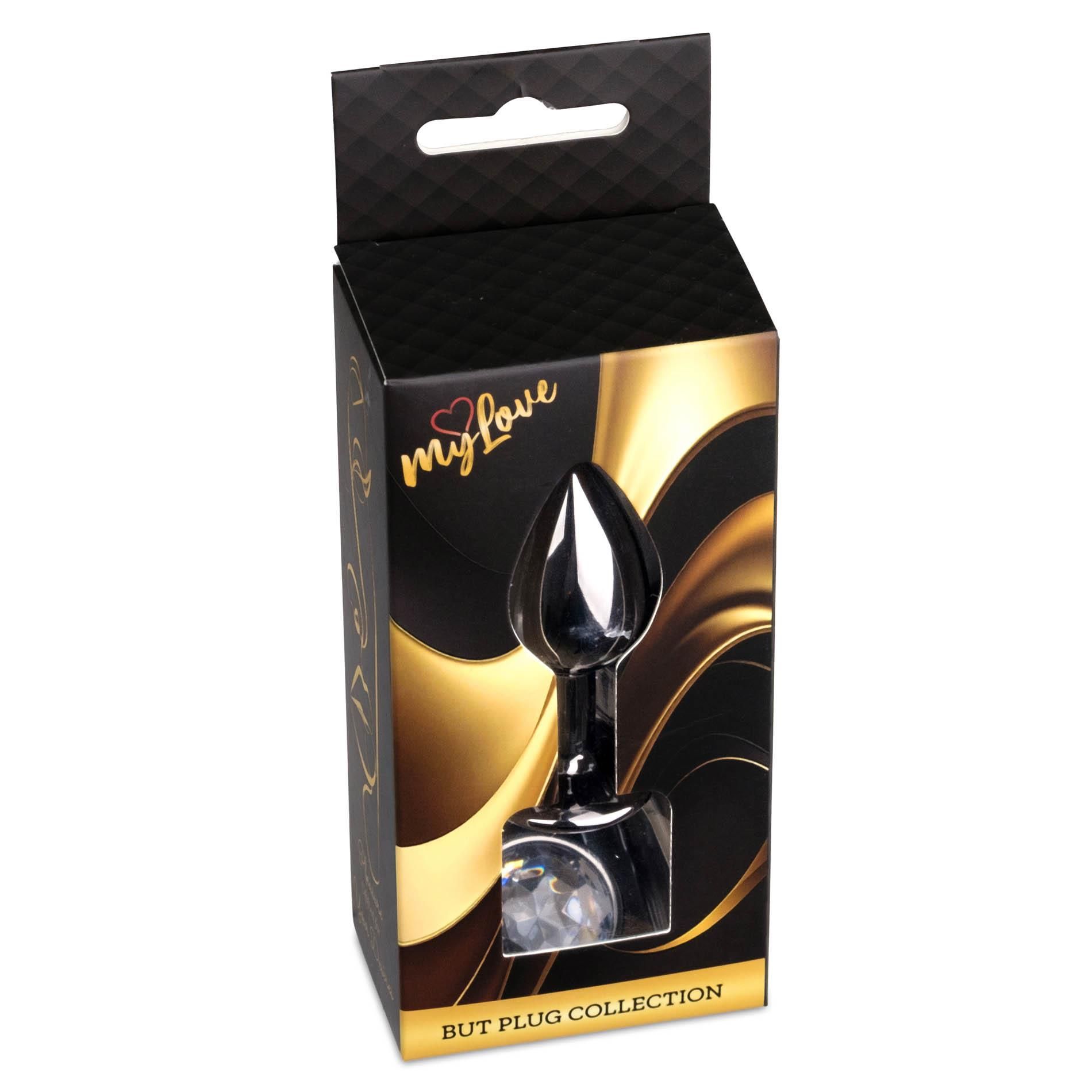 Korek analny MyLove Toys Jewelry Dark Silver Plug, 7 cm (przezroczysty)