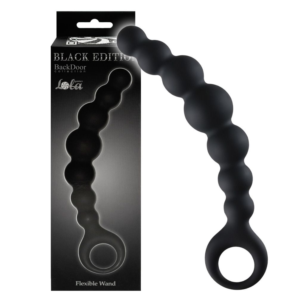 Анальные бусы Lola Games Black Edition, 18 см (черный)