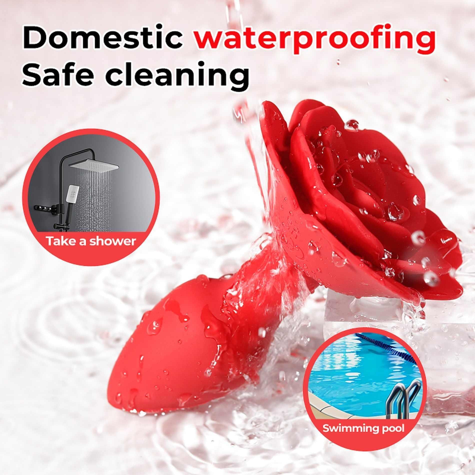 Korek analny B - seria Cute Rose, 11.1 cm (czerwony)