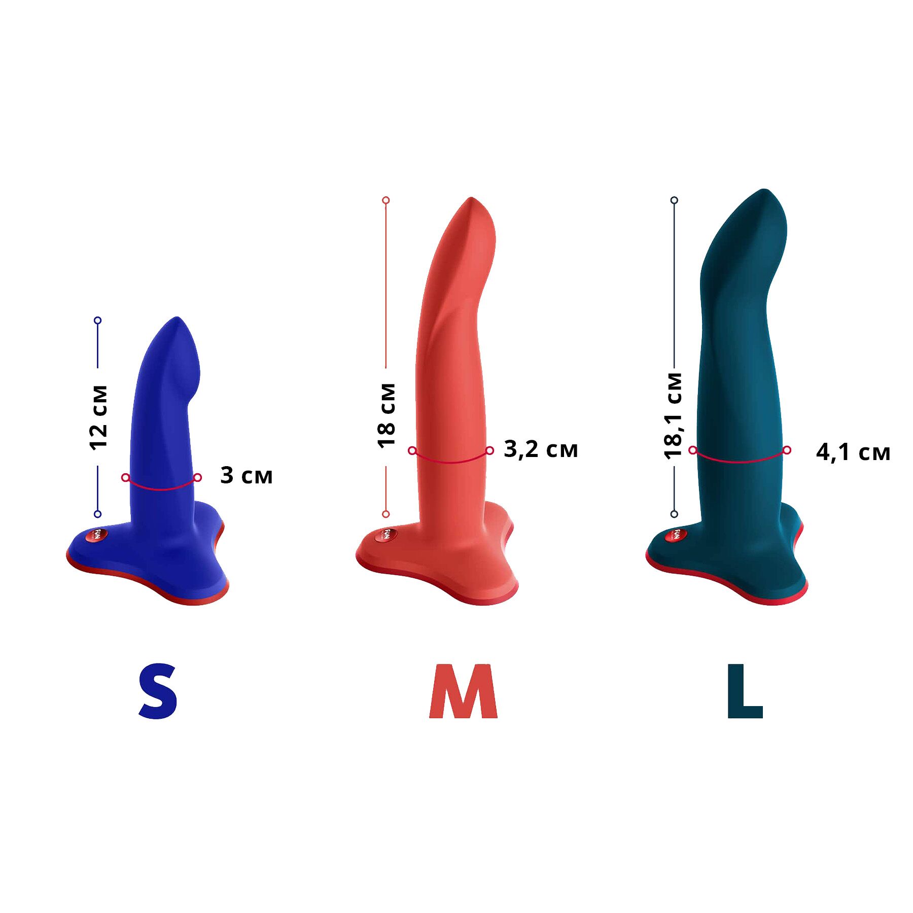 Dildo Fun Factory Limba Flex S, 12 cm (niebieski)