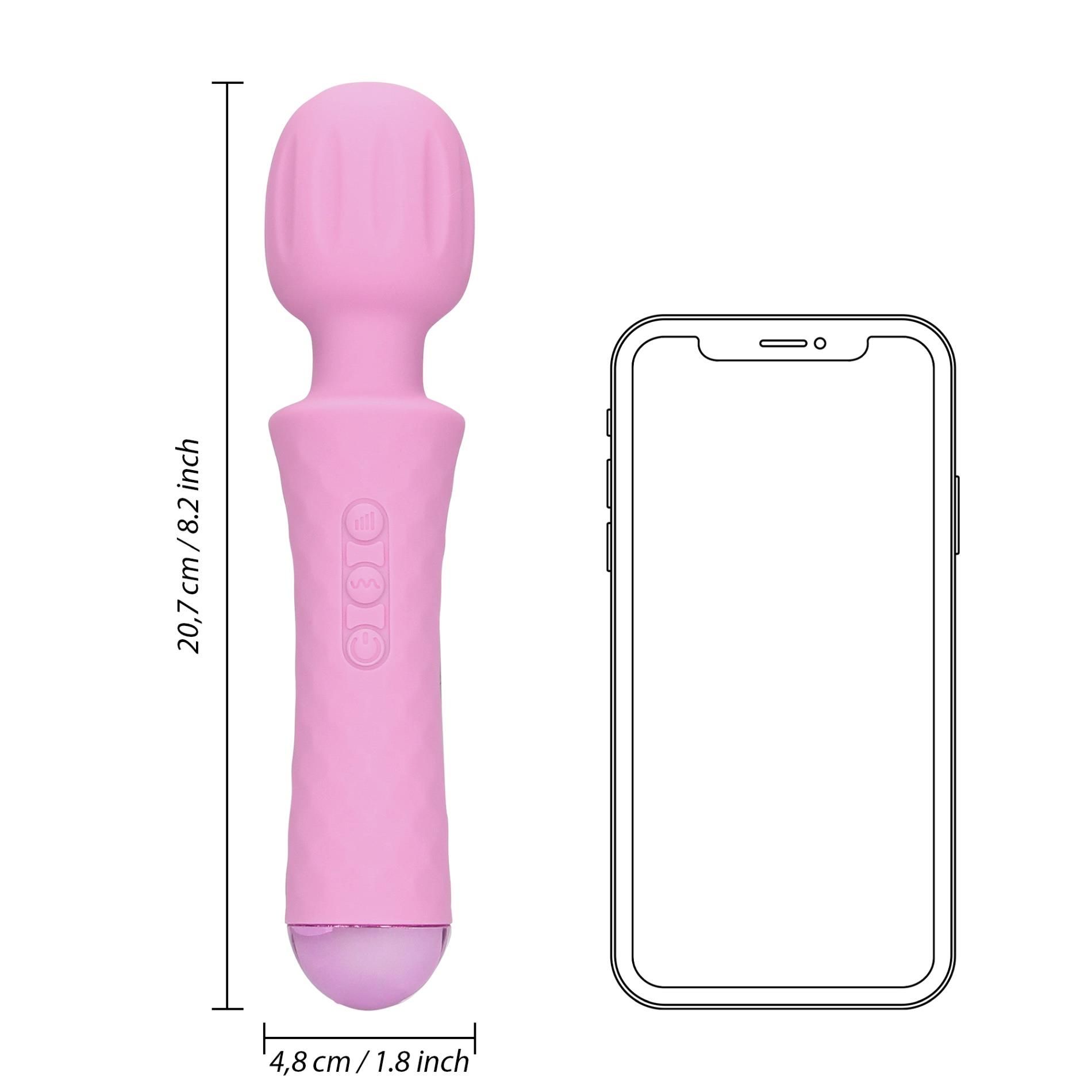 Мини-вибратор Loveline Exotic Fuchsia, 20.7 см (фуксия)