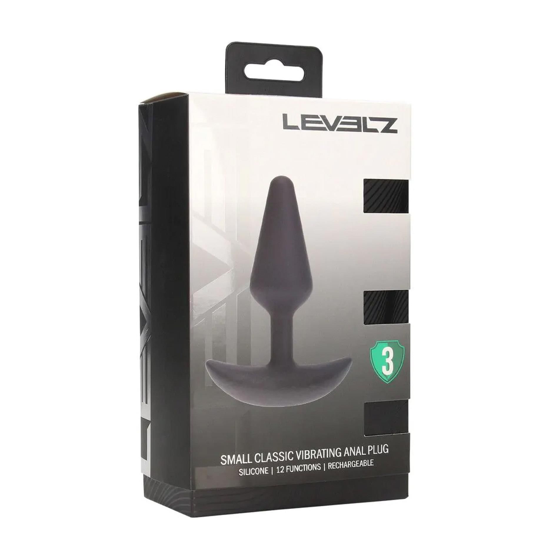 Korek analny Levelz Classic Vibrating S, 11,1 cm (czarny)