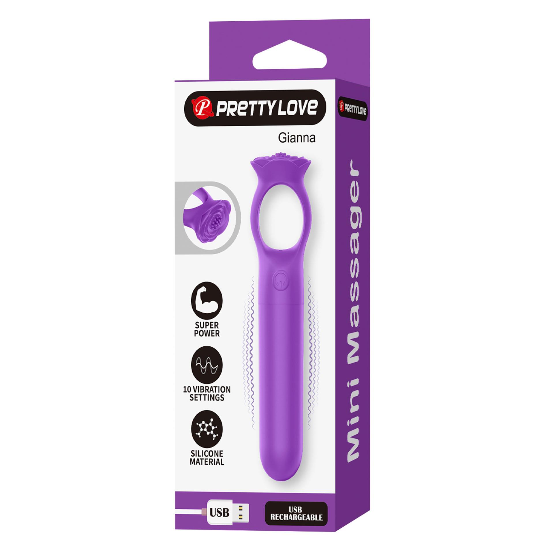 Мини-вибратор Pretty Love uper Power Gianna, 11.5 см (фиолетовый)