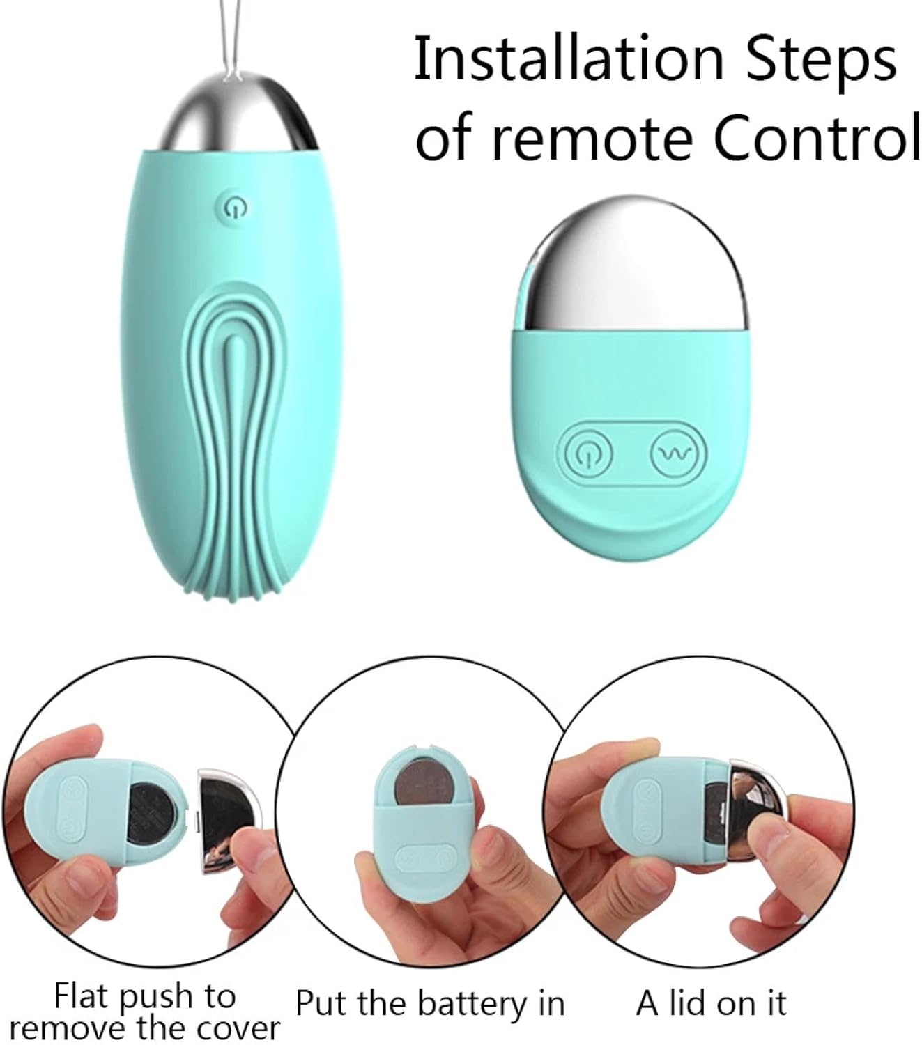 Виброяйцо Argus Remote Vibrating Egg, 7.9 см (мятный)