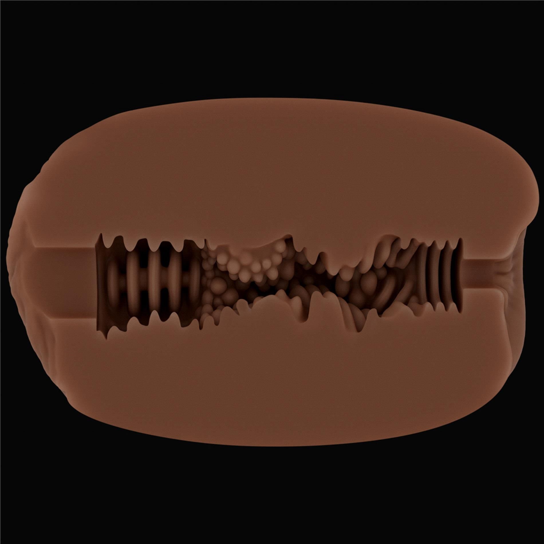 Masturbator podwójny Lovetoy Slider Double-Ended Vagina and Anus (brązowy)