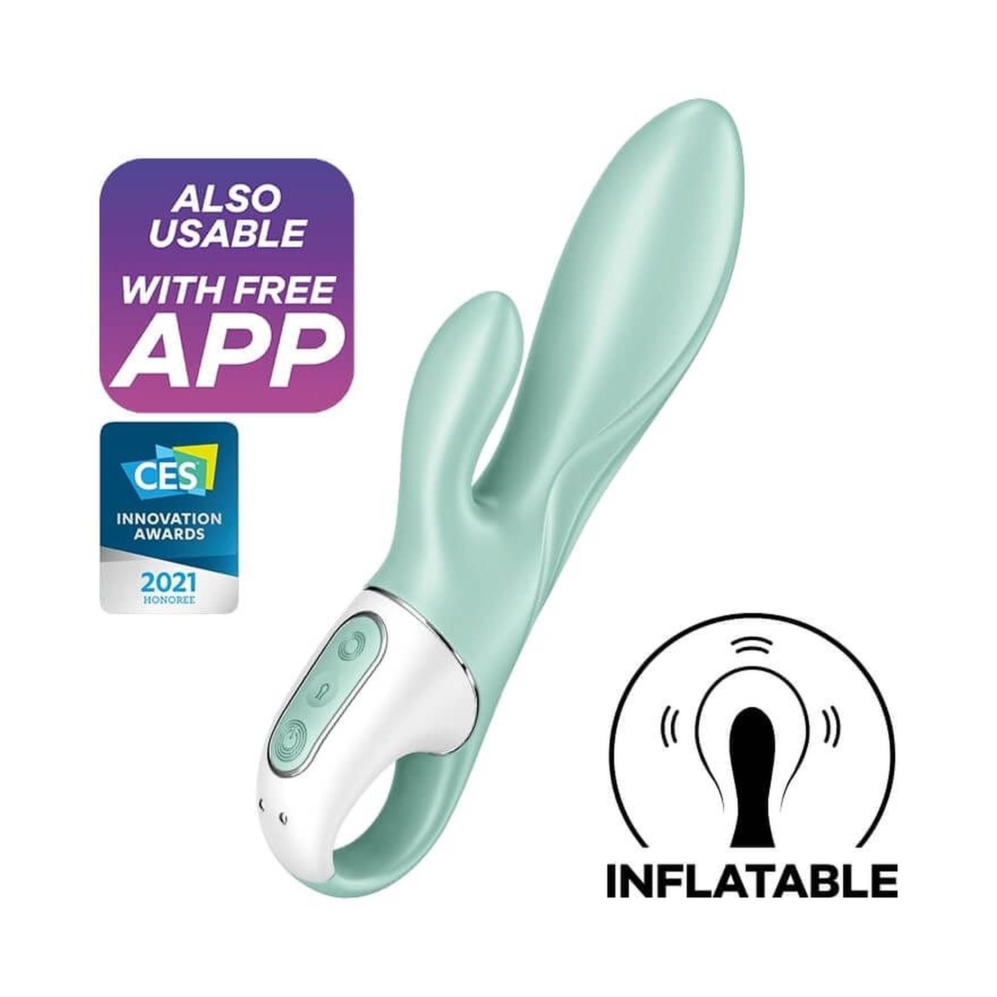 Wibrator królik Satisfyer Air Pump Bunny 5+, 21,5x3,6 cm (mięta)
