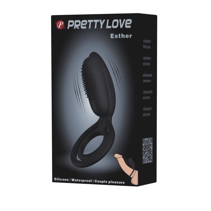 Эрекционное кольцо Pretty Love Esther, 10,5 см (черный)
