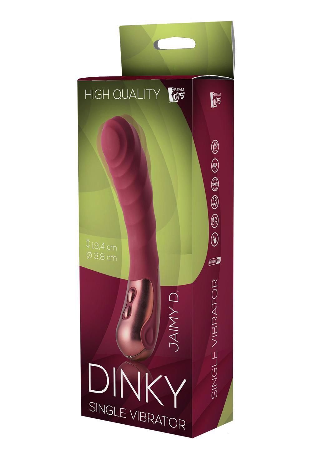 Вибратор Dinky Single Vibrator Jaimy D, 19,4 см (бордовый)
