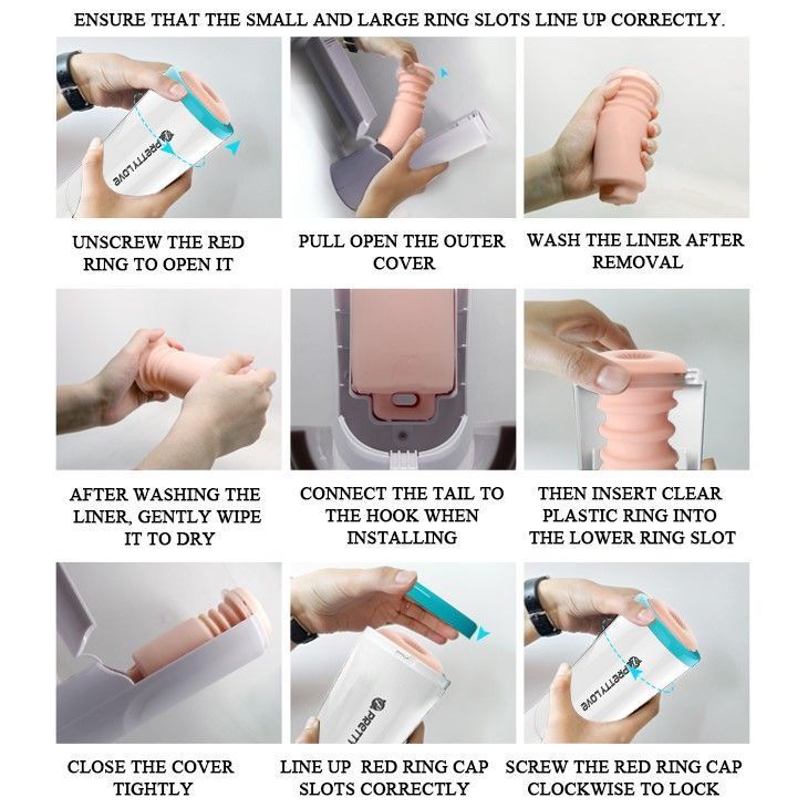 Автоматический мастурбатор Pretty Love Aby Anus (телесный)