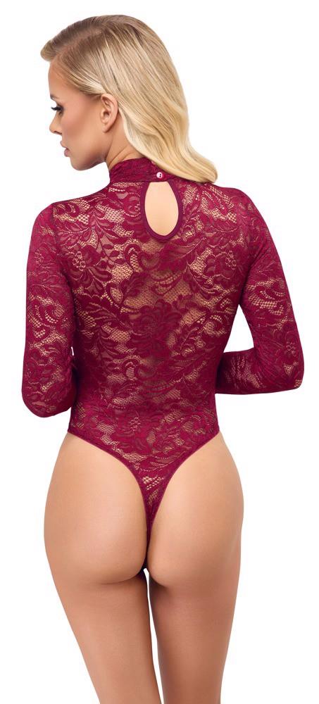 Боди Cottelli Collection Lace, M (бордовый)