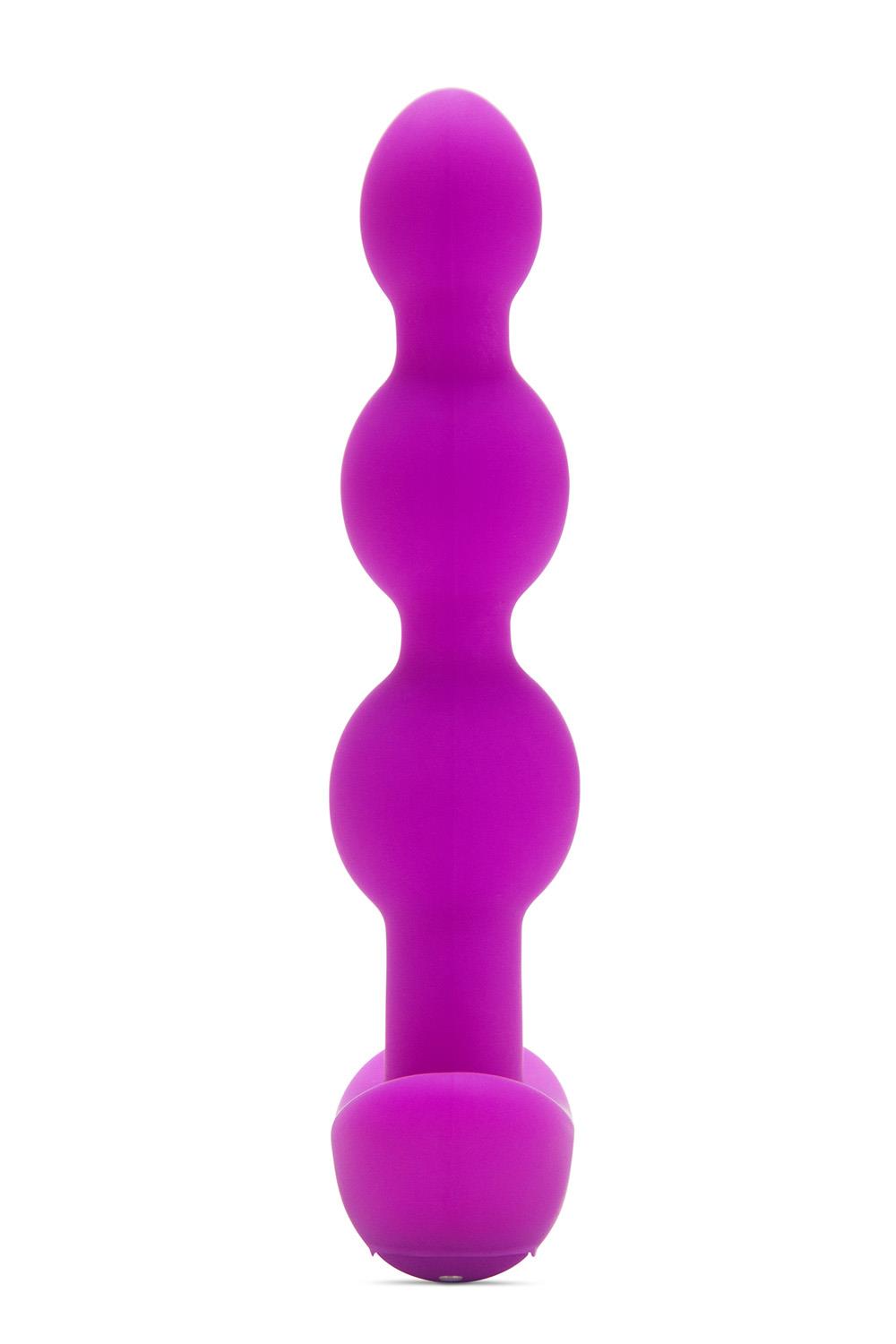 Korek analny z wibracją B-Vibe Triplet, 13,8 cm (różowy)