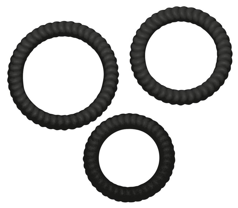 Набір ерекційних кілець Lust 3 Black, 3 шт (чорний)