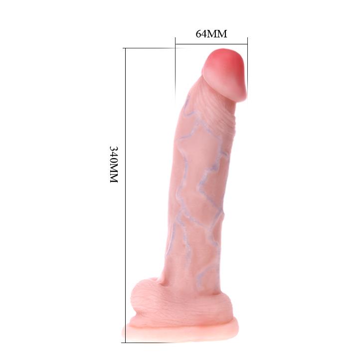 Dildo Baile Super Emperor, 34 cm (w kolorze cielistym)