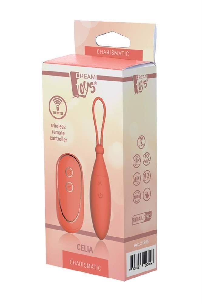 Виброяйцо Dream Toys Charismatic Celia, 10,3 см (оранжевый)