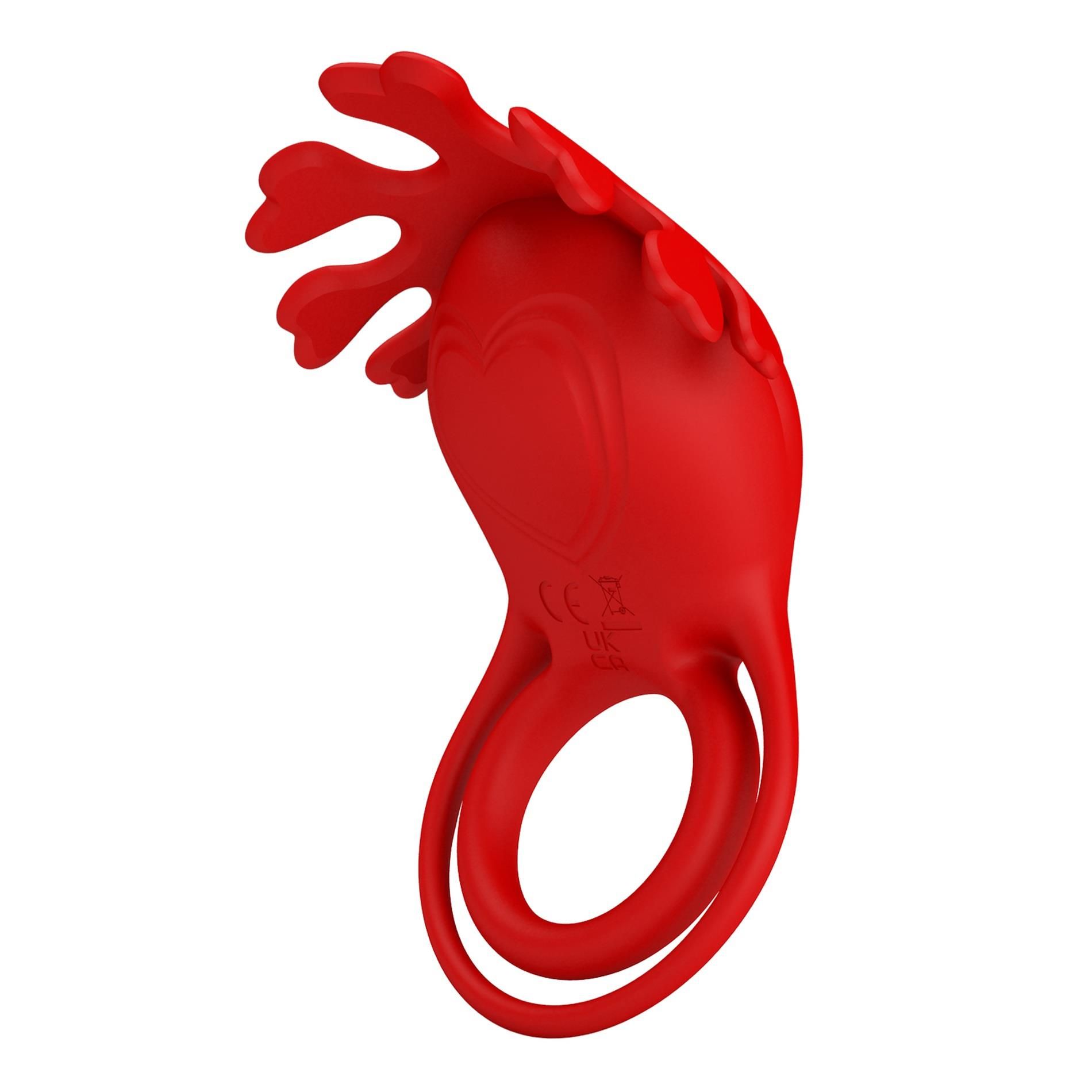 Ерекційне кільце Pretty Love Vibrant Penis Ring Ruben, 8,5 см (червоний)