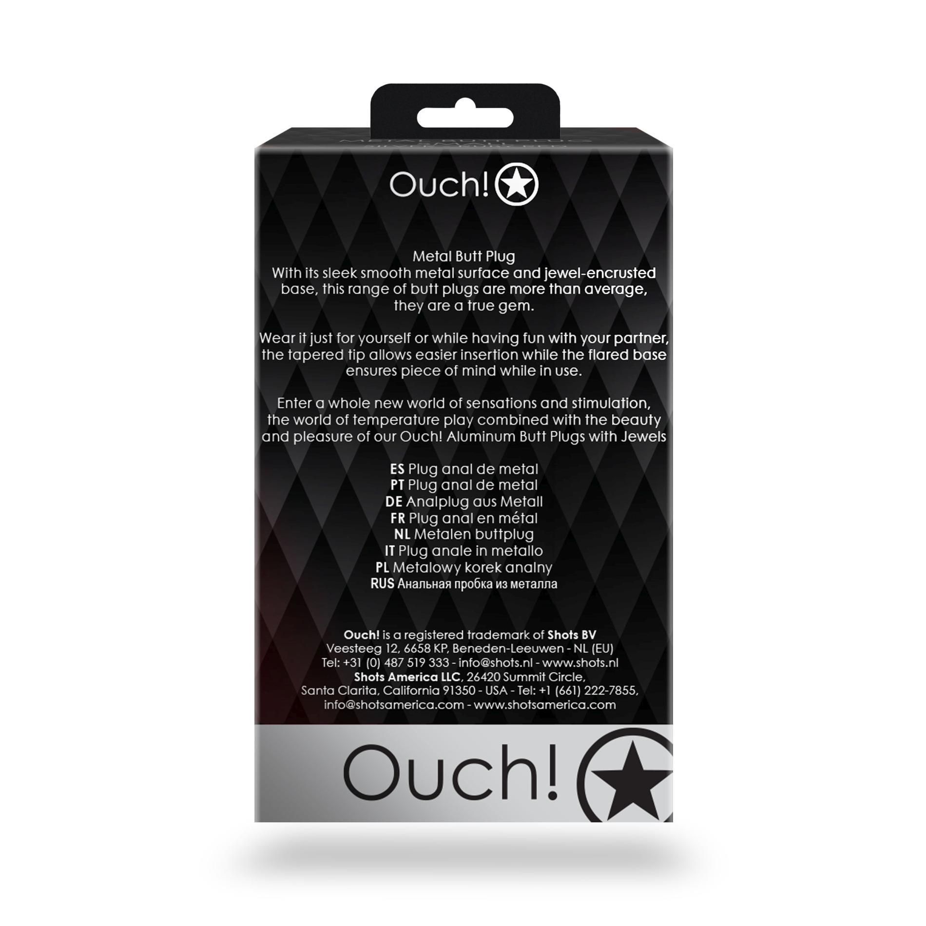 Korek analny Ouch! Round Gem L, 8.1 cm (przezroczysty)