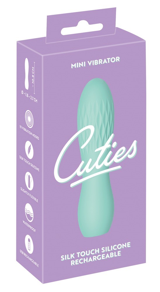 Вибратор Cuties Mini, 10,8 см (бирюзовый)