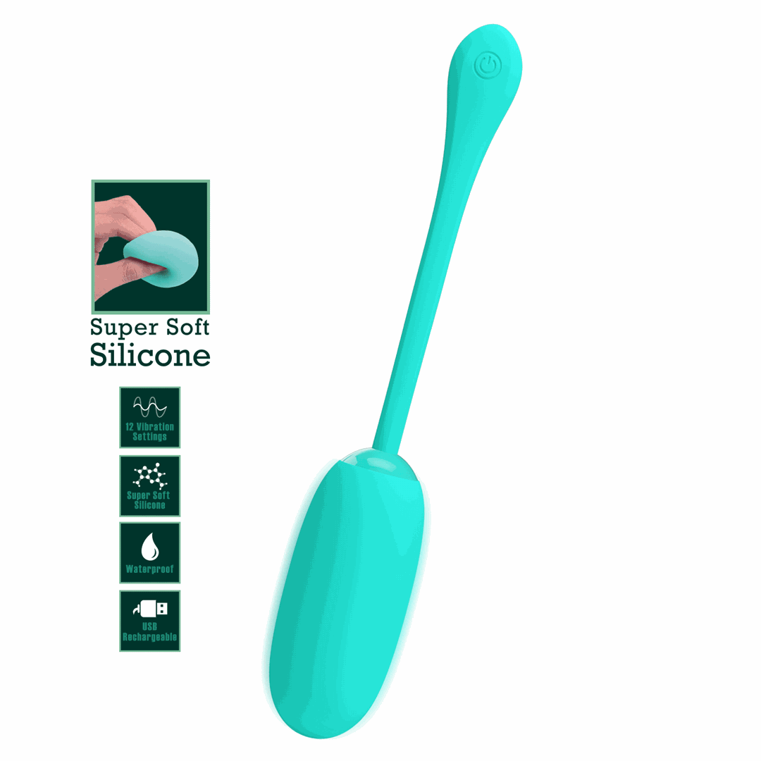 Виброяйцо Pretty Love Julius Egg, 19,6 см (бирюзовый)