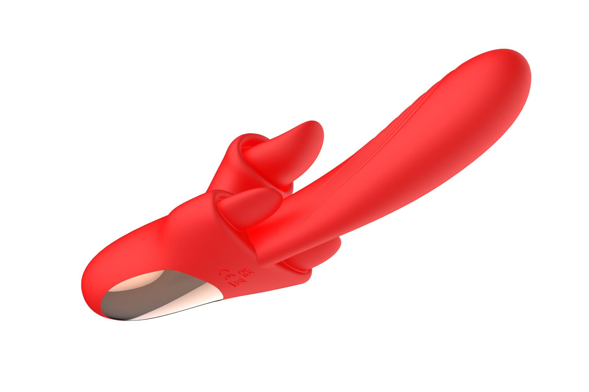 Вибратор B - Series Cute Charlie, G-Spot & Clitoral Massager, 22.6 см (красный)