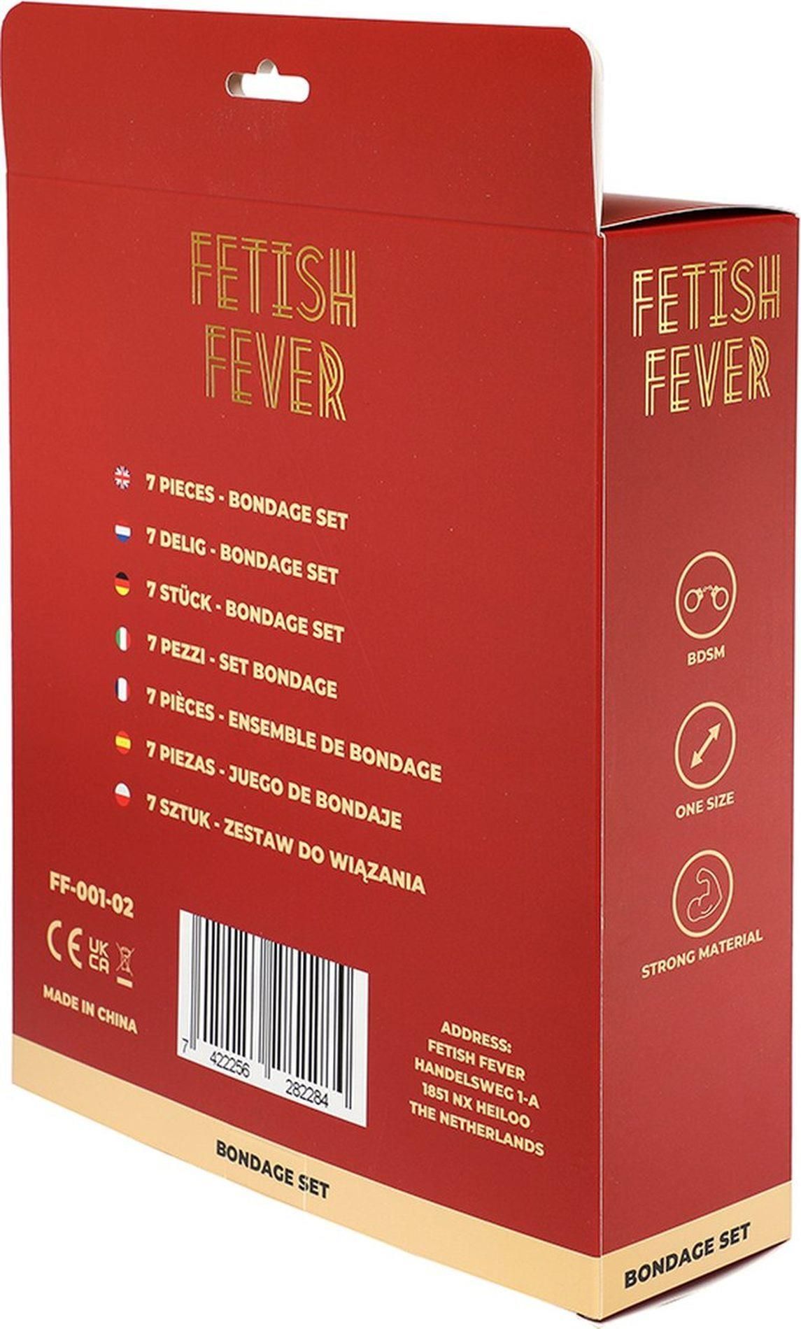 BDSM набор Fetish Fever Bondage Set, 7 шт (черный)