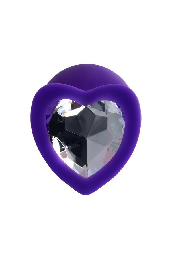 Анальна пробка ToDo Anal Plug Diamond Heart 8 см (фіолетовий)