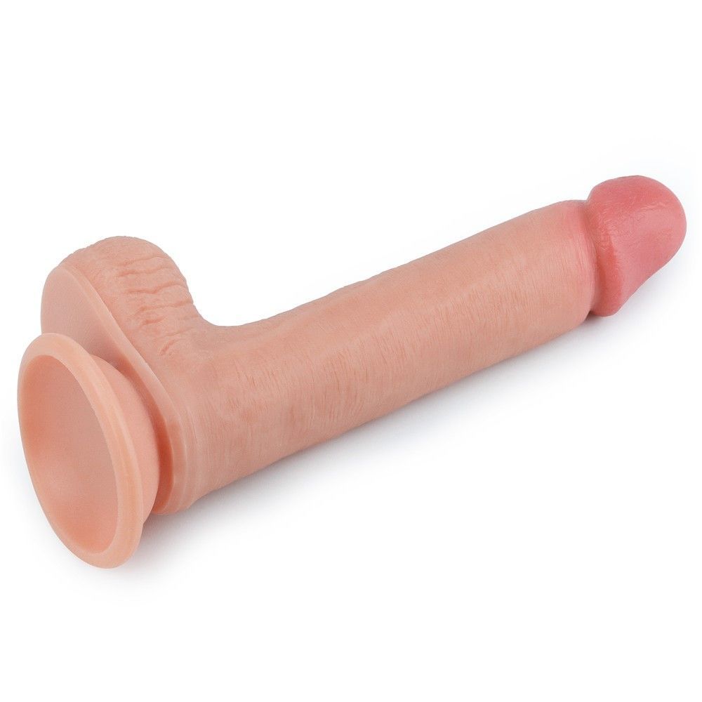 Фаллоимитатор Dual layered Platinum Silicone, 20,5 см (телесный)