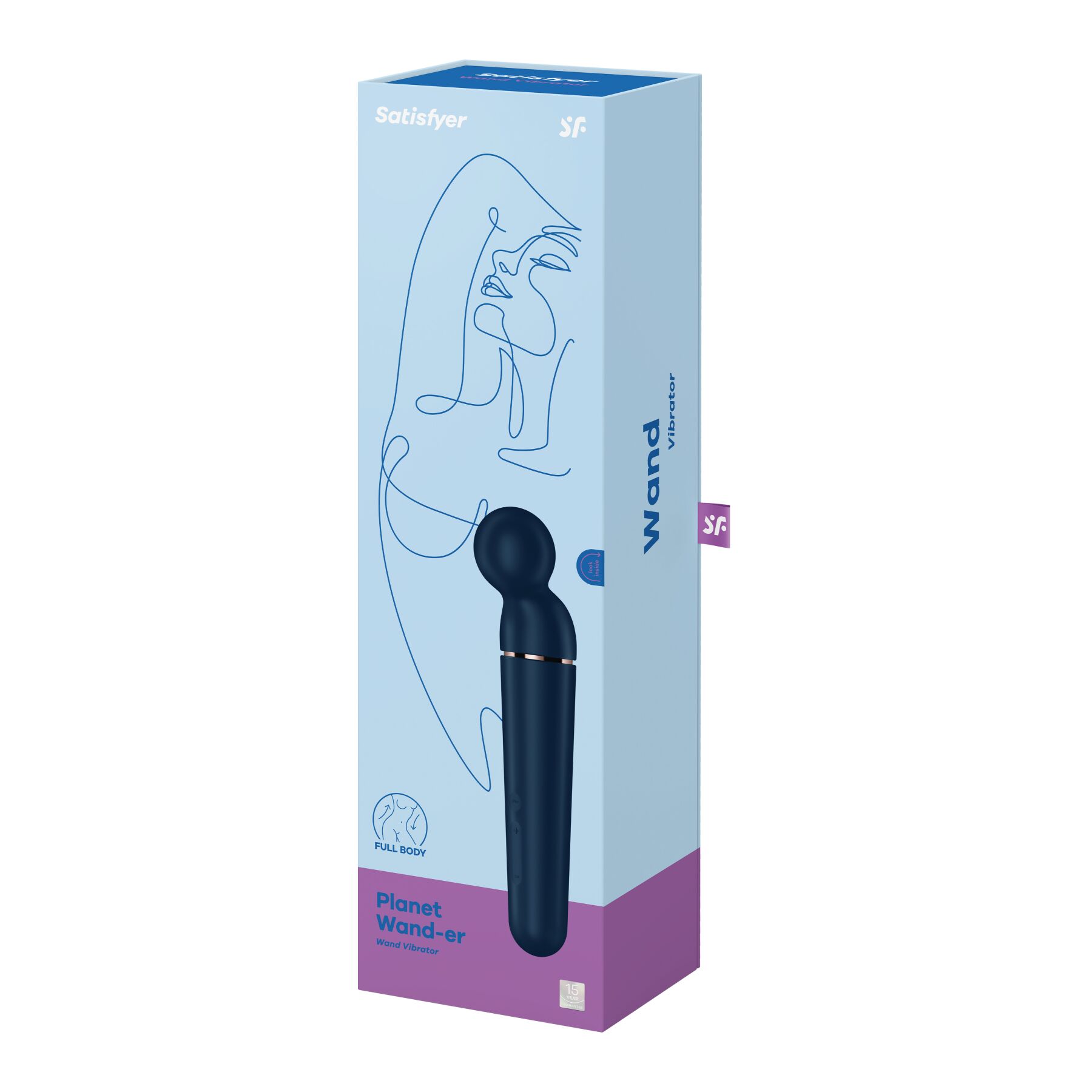 Вибромассажер Satisfyer Planet Wand-er, 30.4 см (синий)