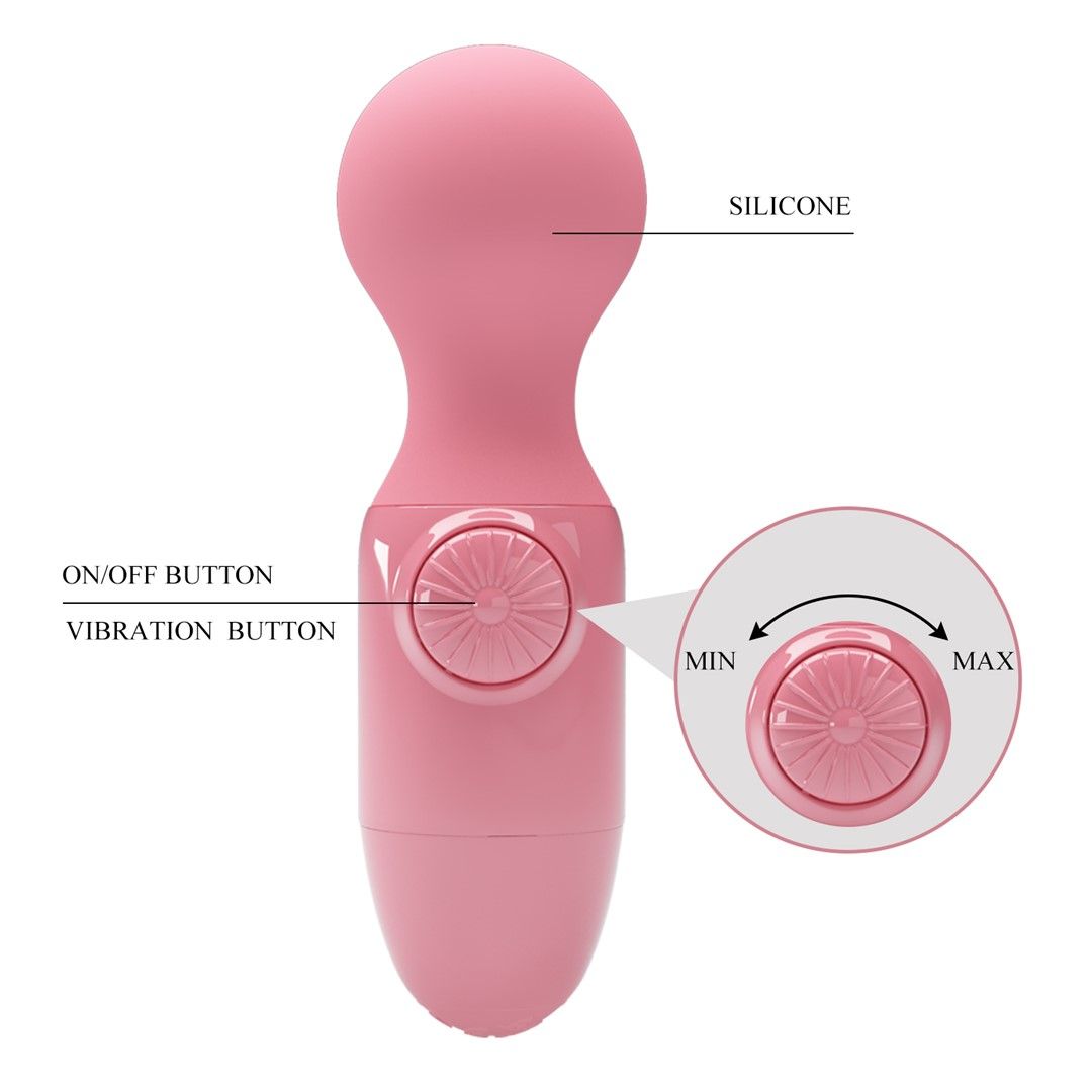 Вібромасажер Pretty Love Mini Stick Little Cute, 12 см (рожевий)
