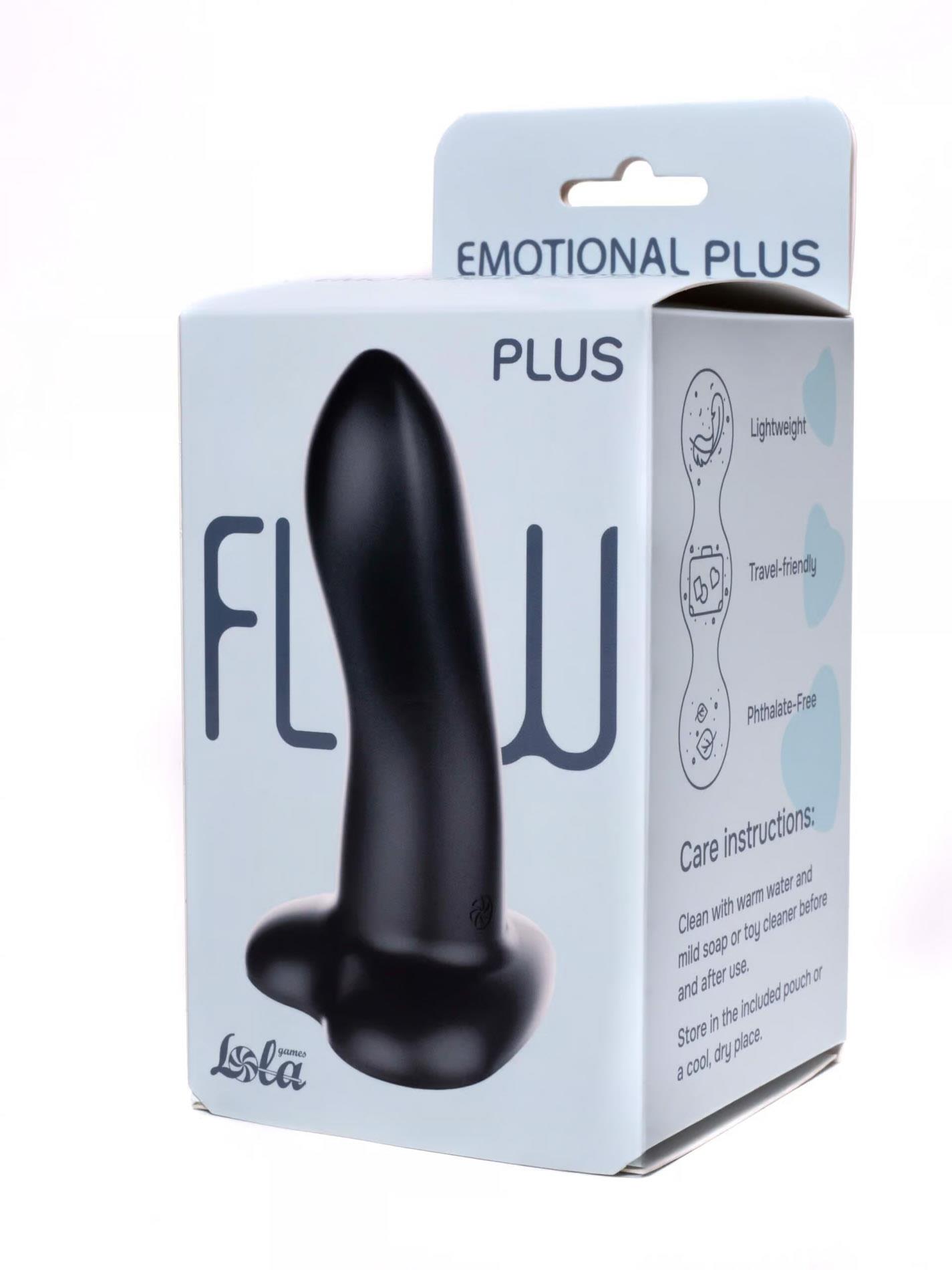 Фаллоимитатор Lola Games Flow Emotional Plus, 13 см (черный)