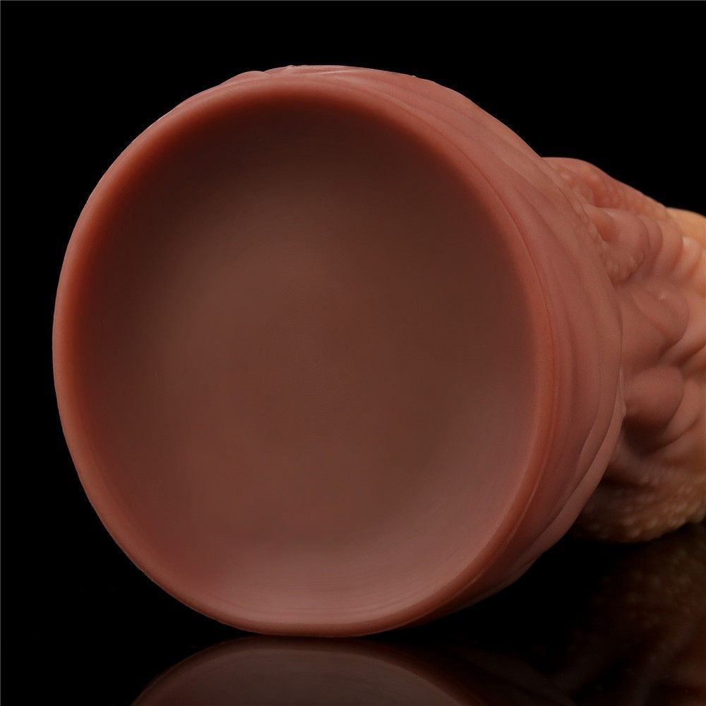 Фаллоимитатор Dual-Layered Silicone 10'' Nature Cock, 25 см (коричневый)