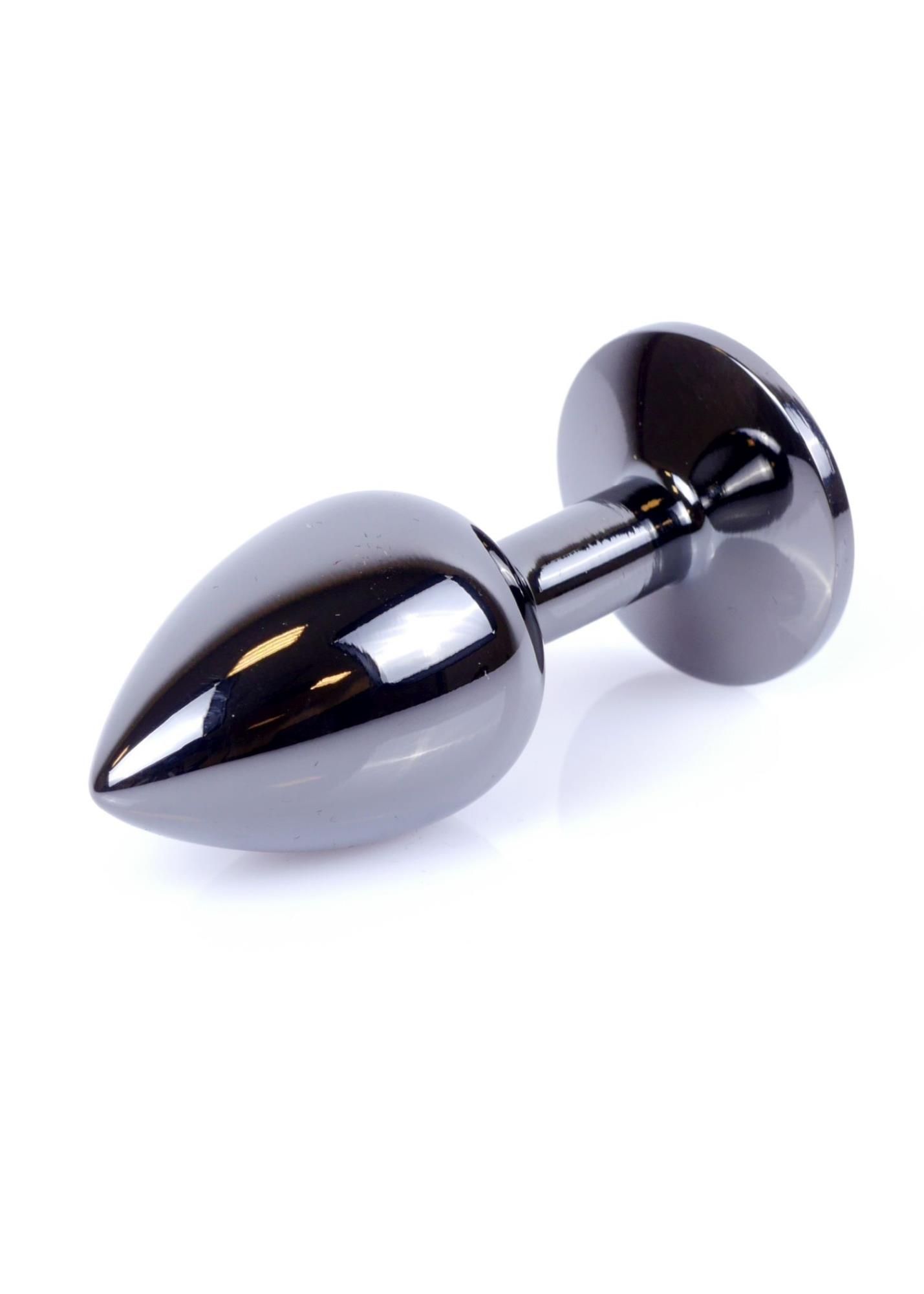 Korek analny MyLove Toys Jewelry Dark Silver Plug, 7 cm (czarny)