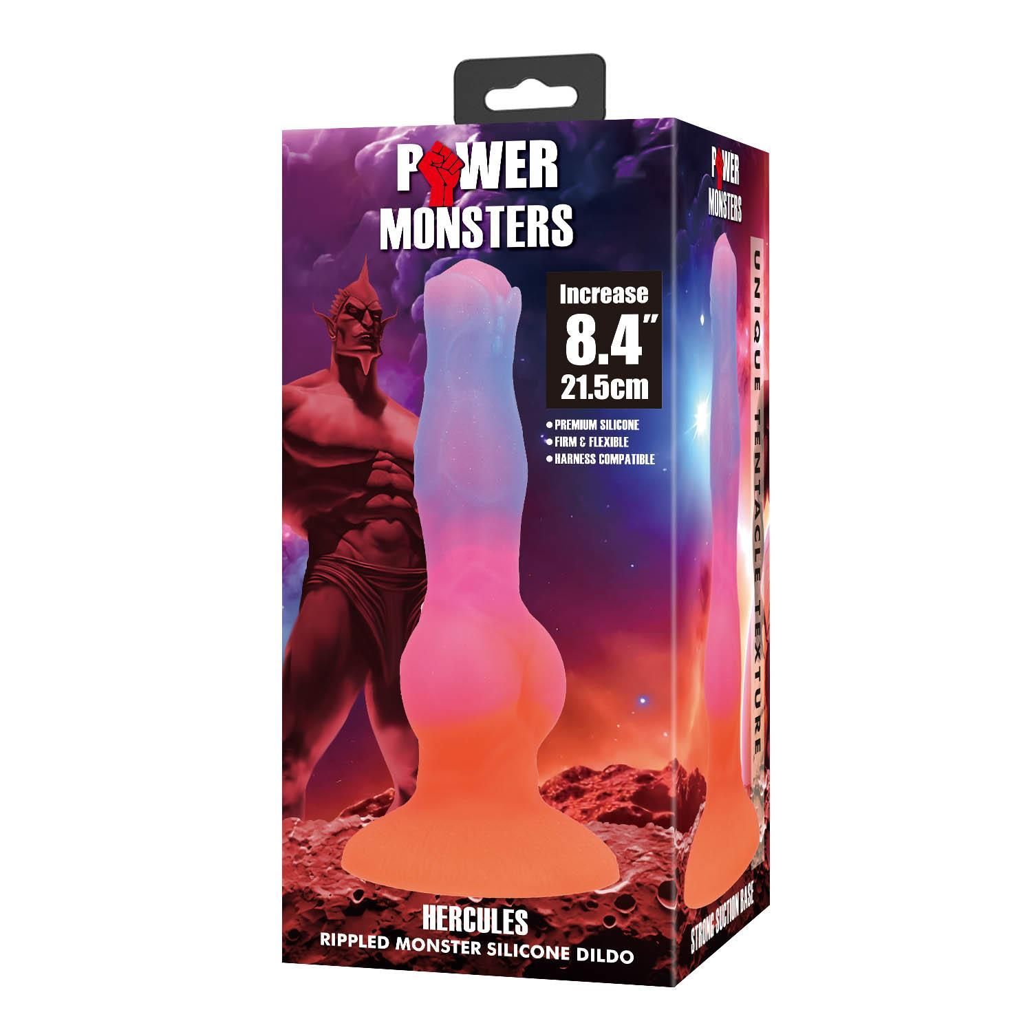 Фаллоимитатор Power Monsters Hercules, 21.5 см (мульти)