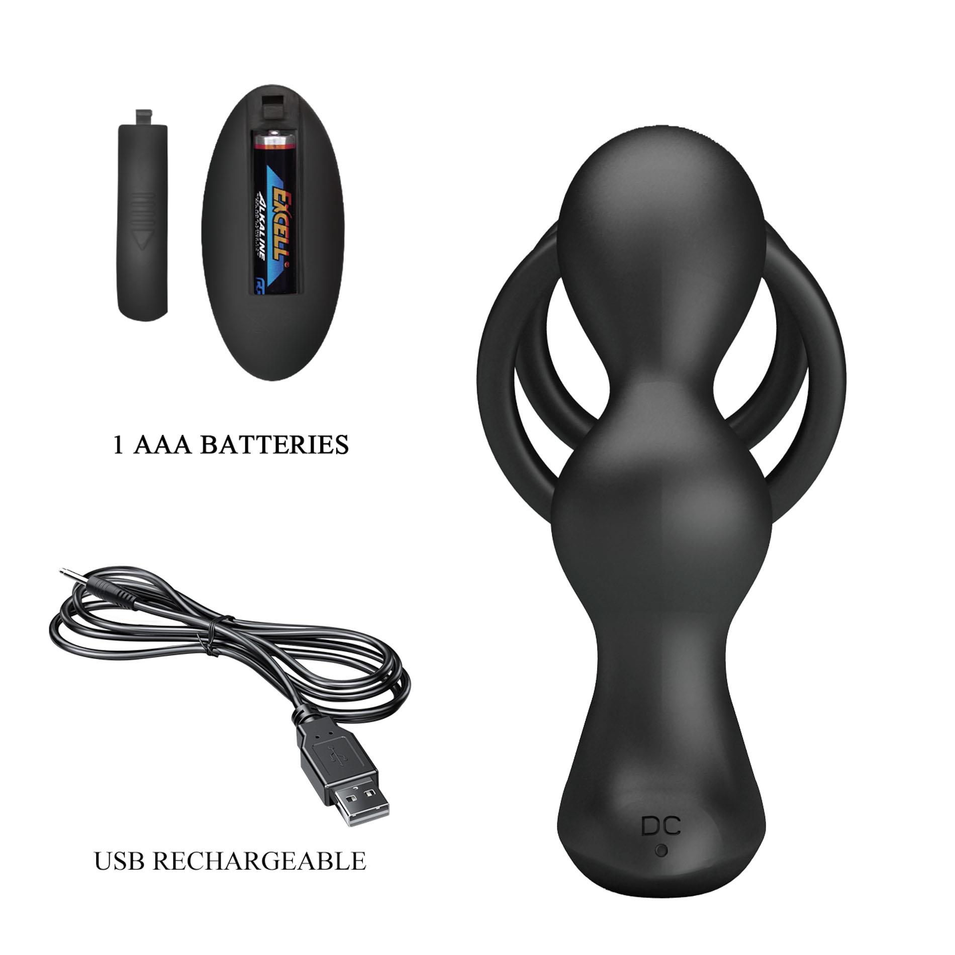 Вібростимулятор простати MR Play Remote Control, 13.5 см (чорний)