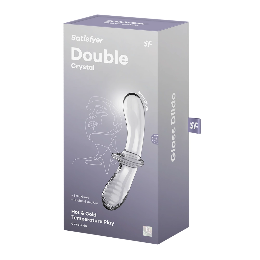 Фаллоимитатор Satisfyer Double Crystal, 19.6 см (прозрачный)