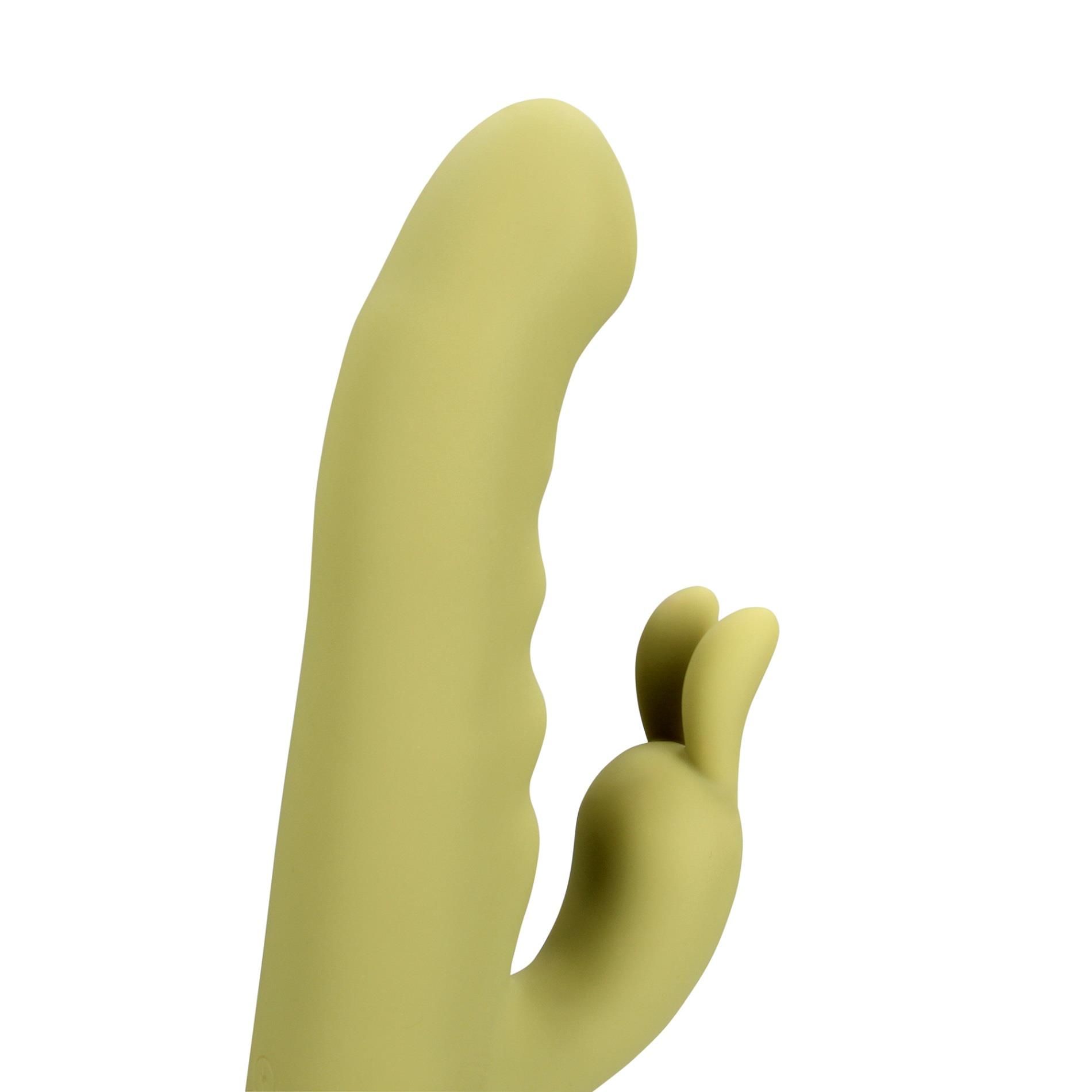 Вибратор-кролик Loveline Ultra Soft Silicone Rotating (зеленый)