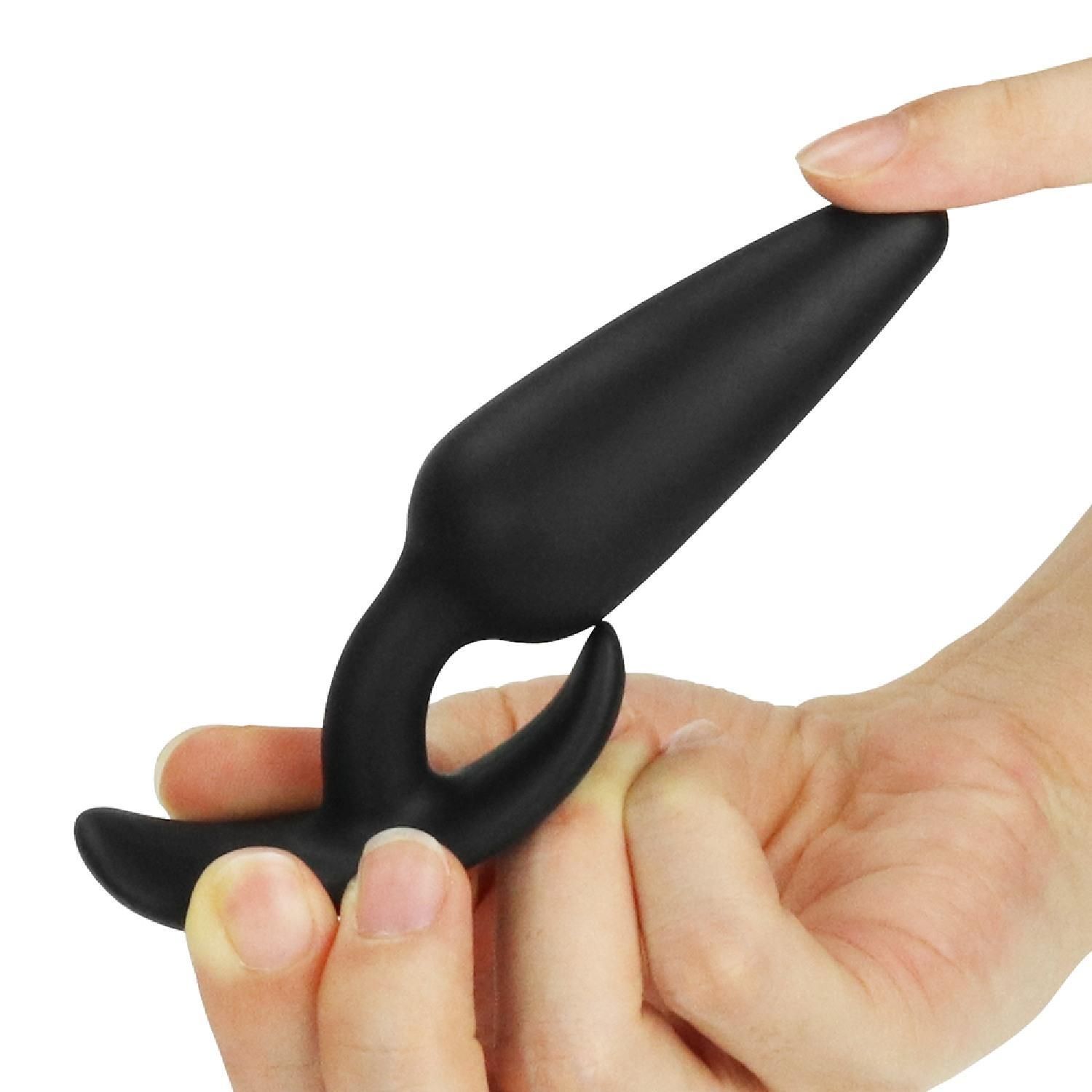 Анальна пробка LoveToy Lure Me Butt Plug Slim, 10 см (чорний)