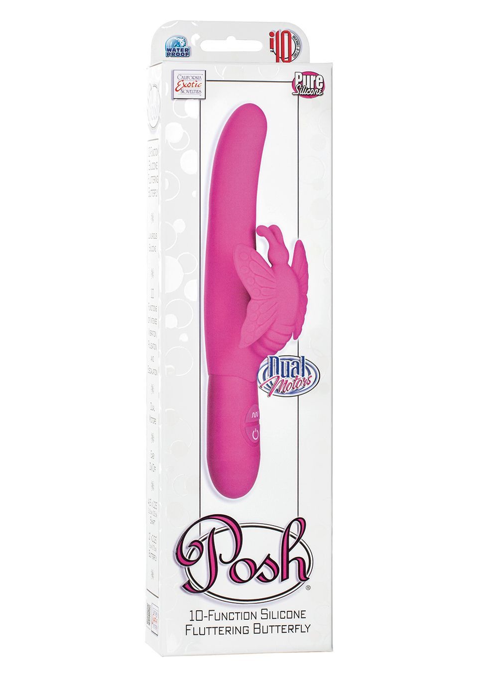 Вибратор Posh 10-Function Fluttering Butterfly, 21,5 см (розовый)