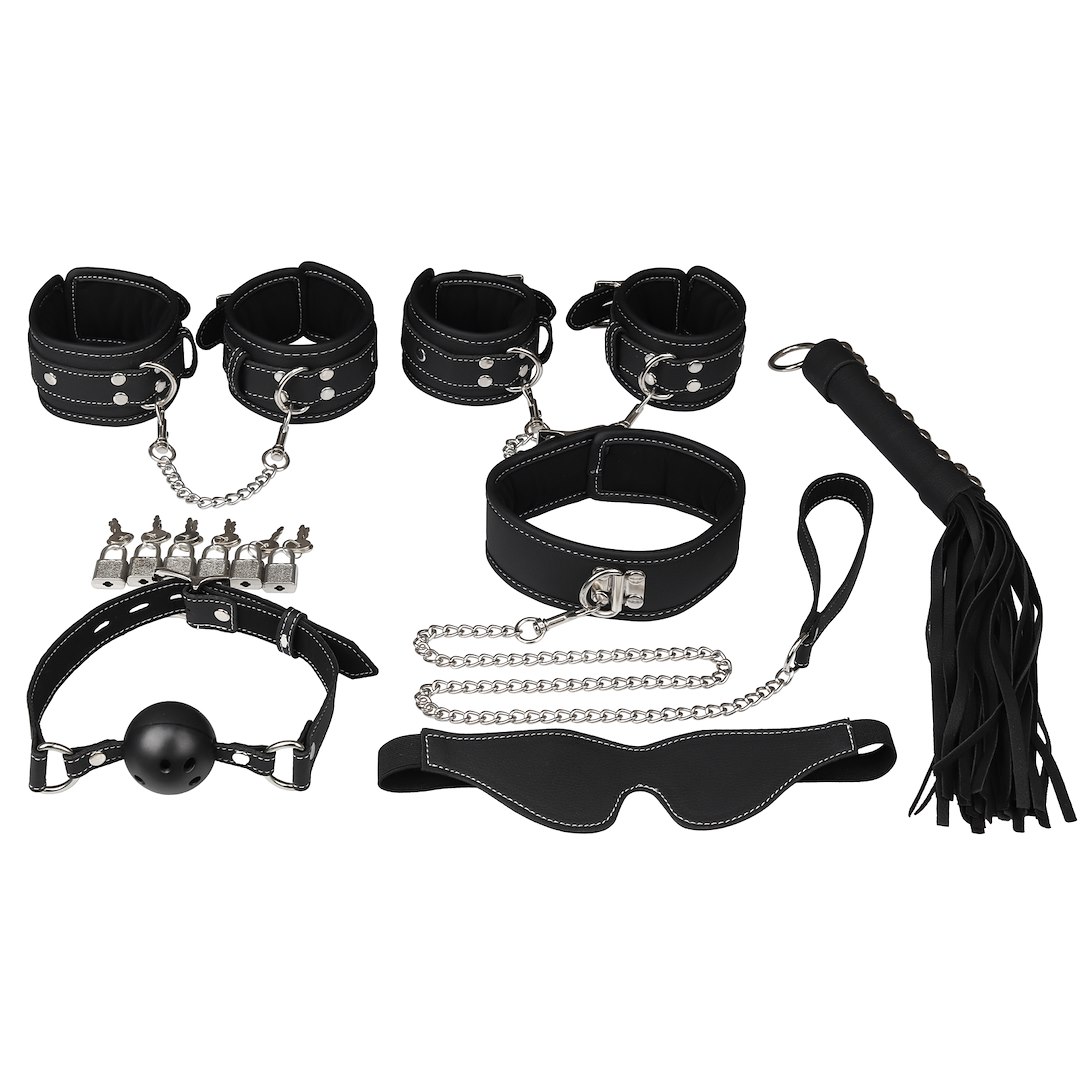 BDSM набор Erospace Wild Play C10, 7 шт (черный)