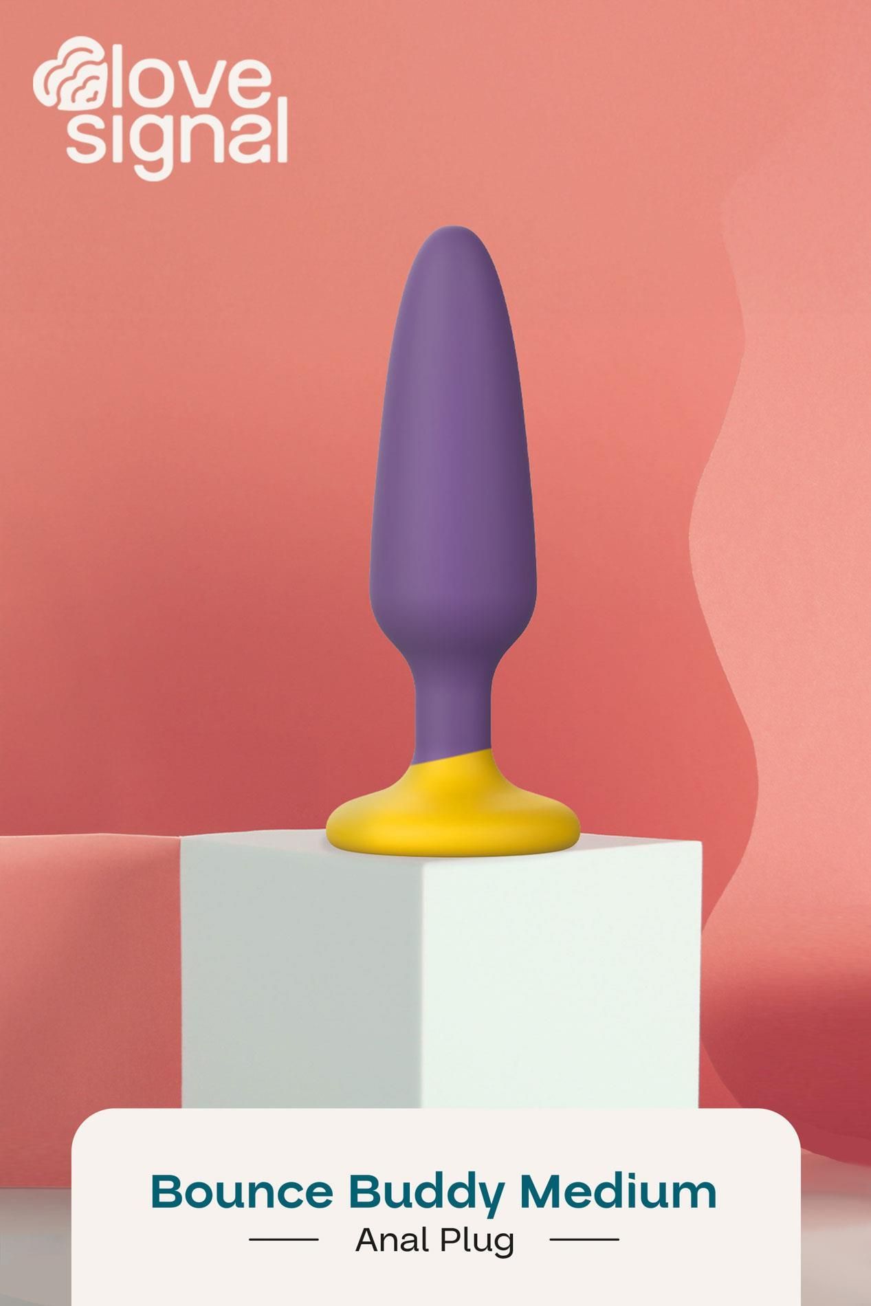 Korek analny Dream Toys Bounce Buddy Medium, 11 cm (fioletowy)