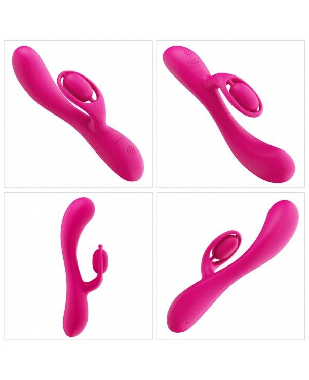 Wibrator królik Lovetoy L'Allure Swirl, 19.5 cm (różowy)