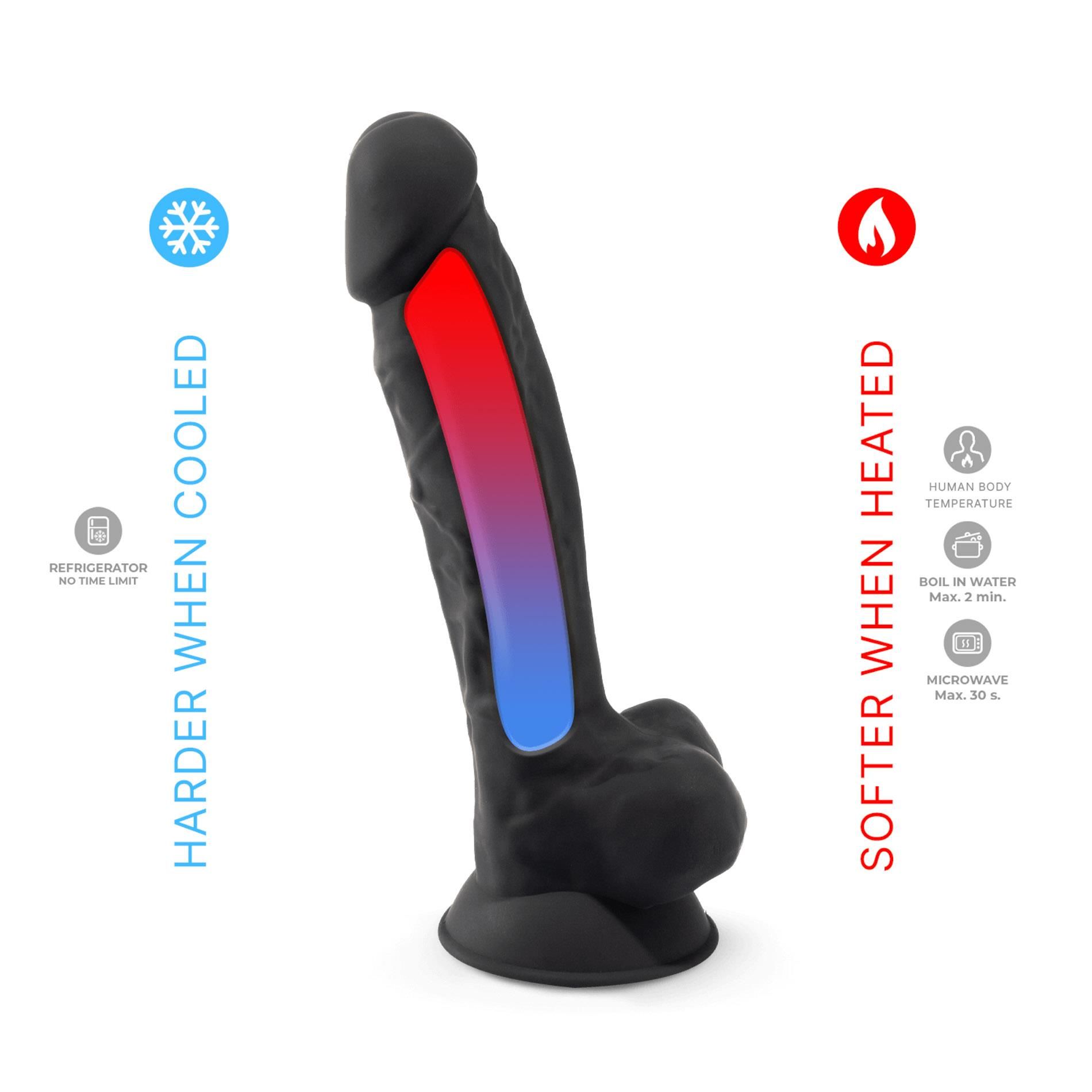 Dildo Silexd Model 1, 20 cm (czarny)