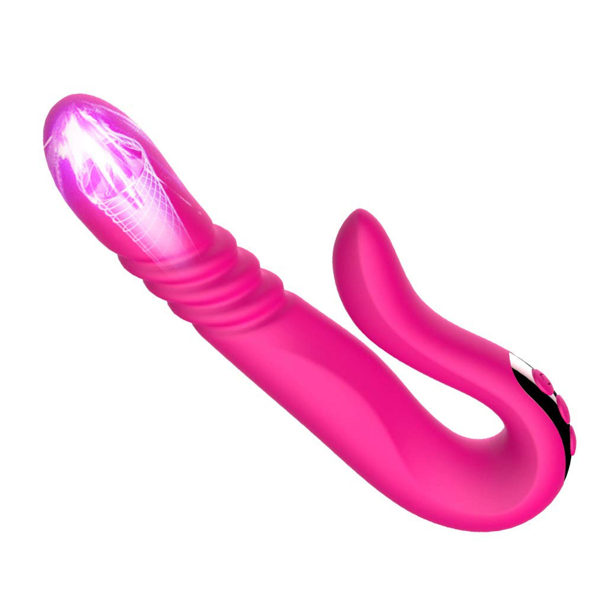 Boys of Toys Deluxe Twirling Vibrating Thruster - Wibrator B -, Różowy, 23 cm