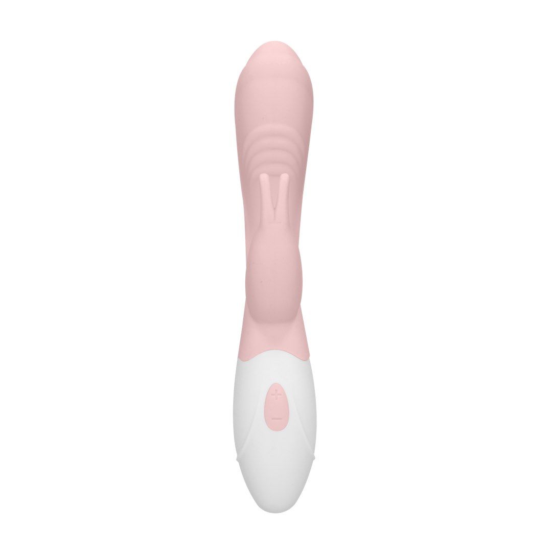 Вібратор-кролик Loveline Juicy, 20 см (рожевий)