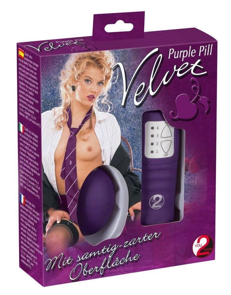 Виброяйцо Velvet Purple Pill, 5,5 см (фиолетовый)