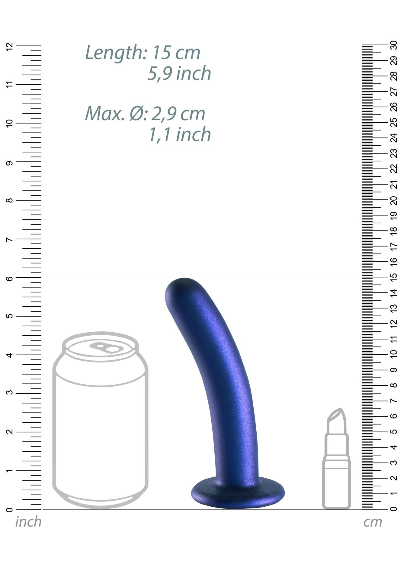 Фаллоимитатор Ouch! Smooth G-Spot Dildo 6'', 15 см (синий)