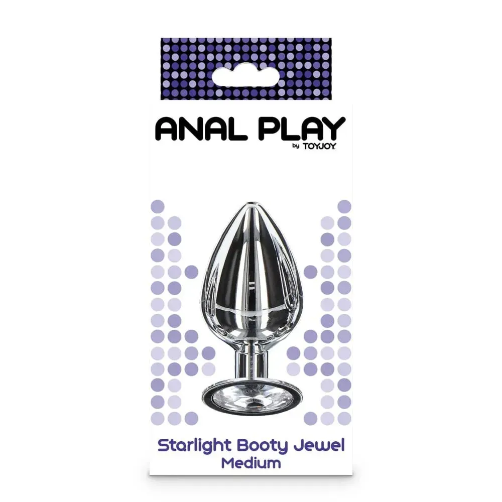 Korek analny Anal Play Starlight Booty Jewel Medium, 8 cm (srebrny)