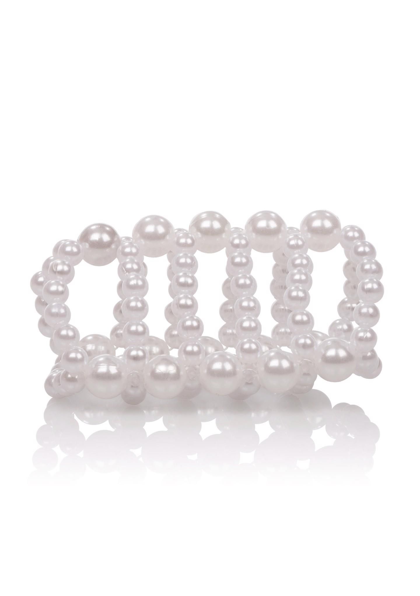 Насадка на пенис CalExotics Basic Essentials Pearl Stroker Beads, 7 см (белый)