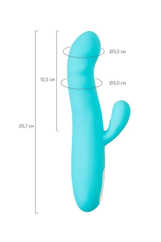 Toyfa Merry-Swi - Wibrator królik, Niebieski, 20.7 cm