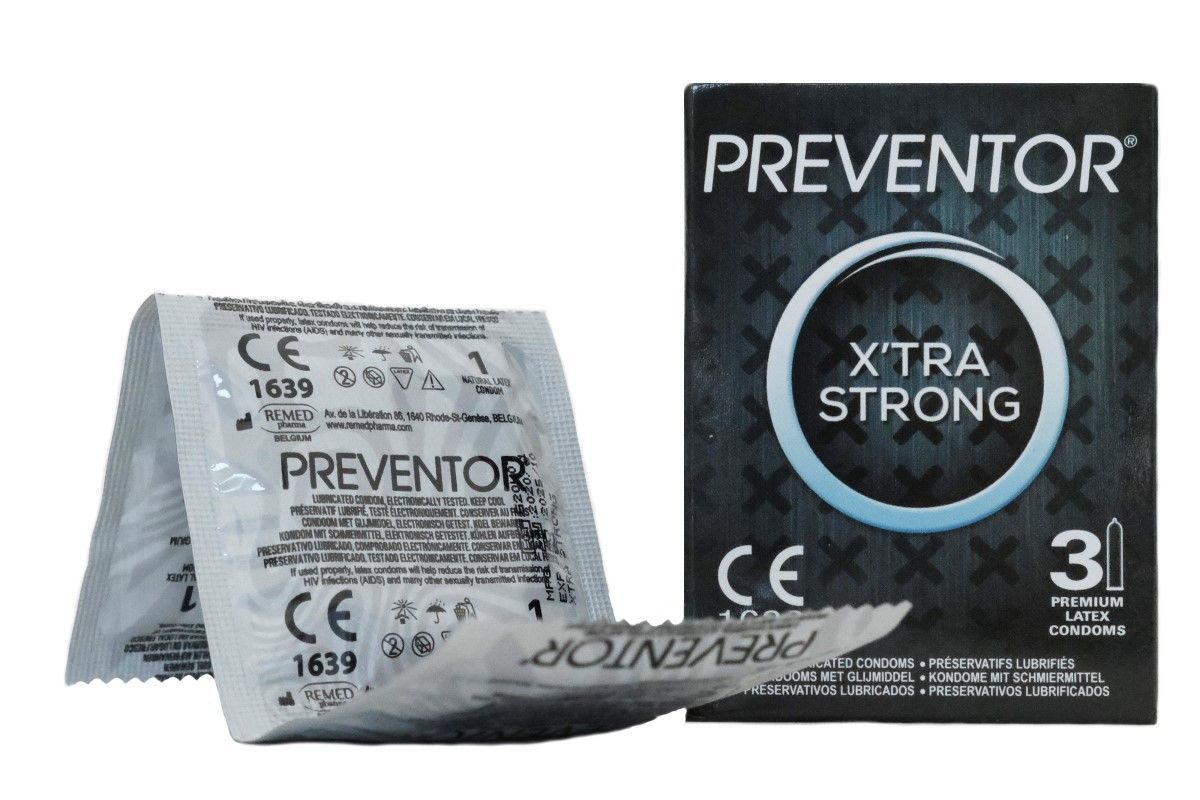 Презервативы Preventor® X'tra Strong, 3 шт (ваниль)